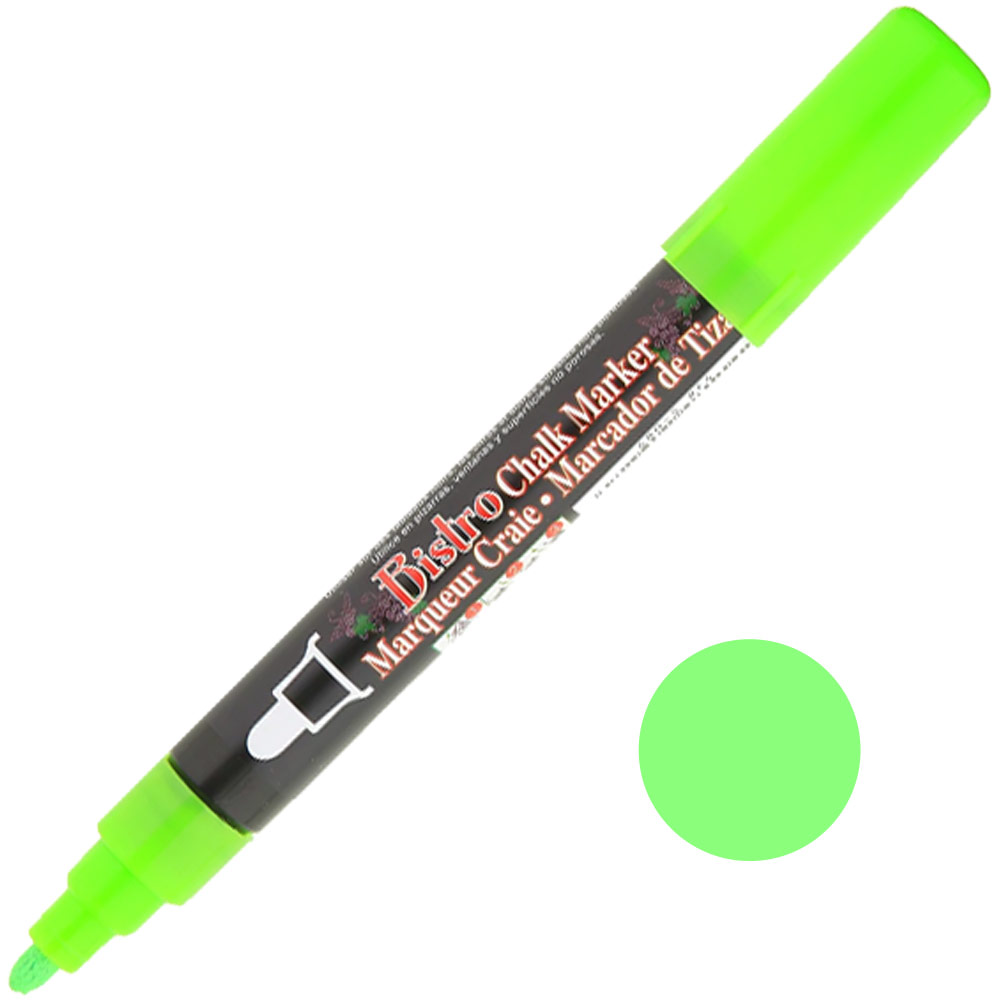 Marvy Uchida Bistro Chalk Marker Fluorescent Green