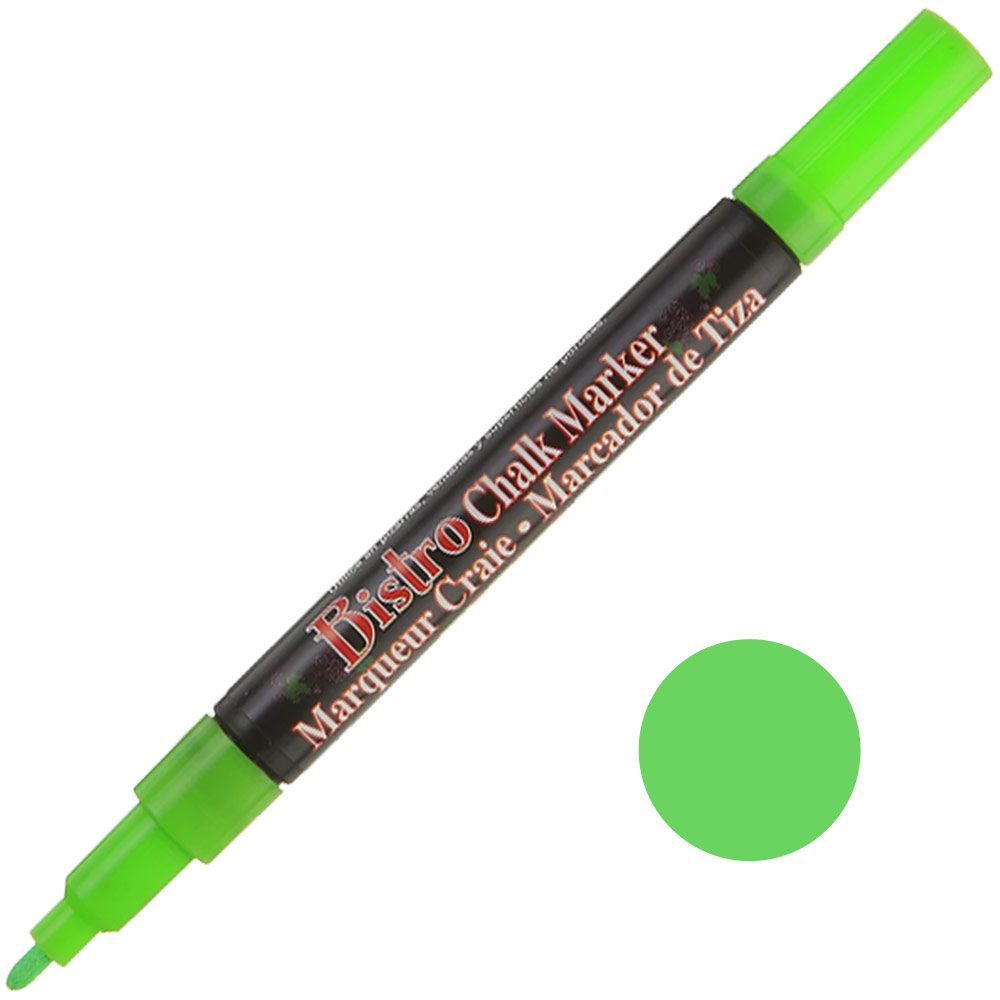 Marvy Uchida Bistro Chalk Marker Fine Fluorescent Green