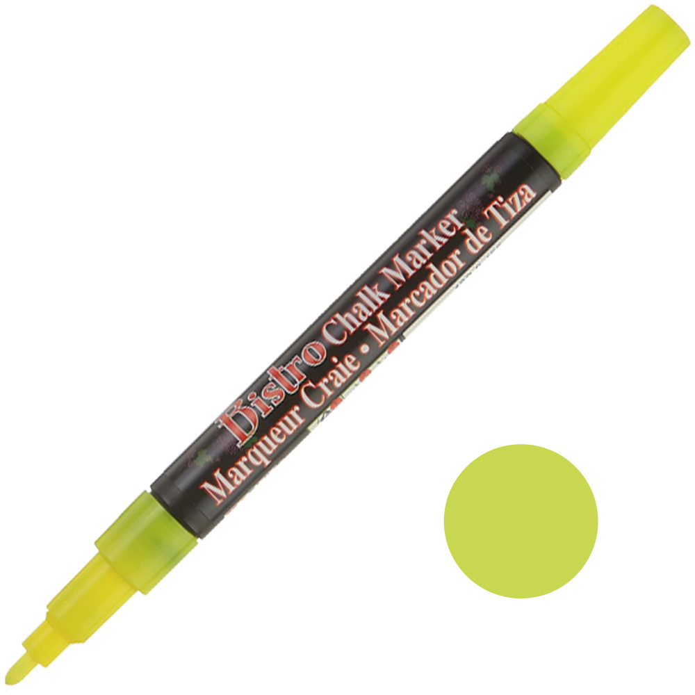 Marvy Uchida Bistro Chalk Marker Fine Fluorescent Yellow