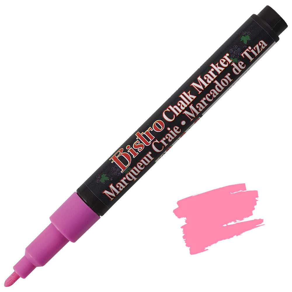 Marvy Uchida Bistro Chalk Marker Fine Fluorescent Pink