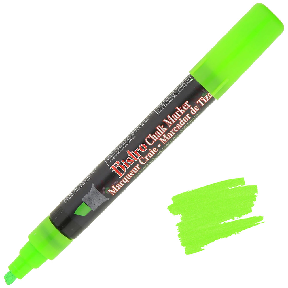 Marvy Uchida Bistro Chalk Marker Chisel Fluorescent Green