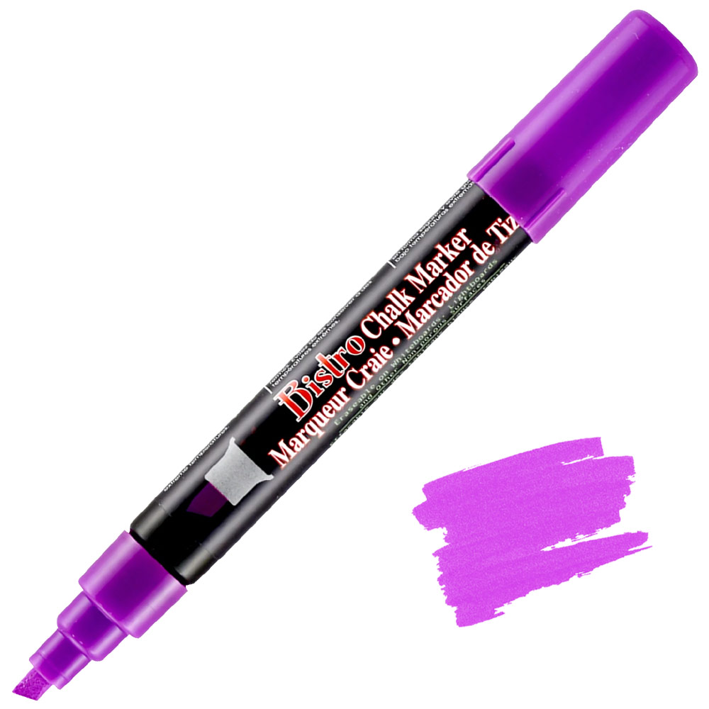Marvy Uchida Bistro Chalk Marker Chisel Fluorescent Violet