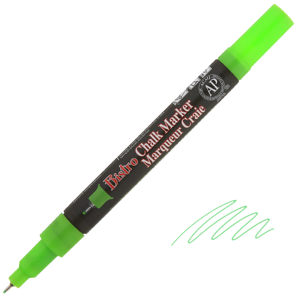 Marvy Uchida Bistro Chalk Marker Extra Fine Fluorescent Green