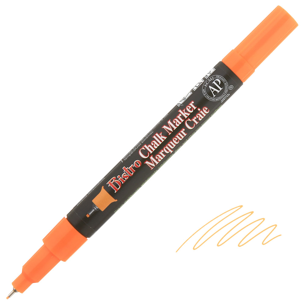 Marvy Uchida Bistro Chalk Marker Extra Fine Fluorescent Orange