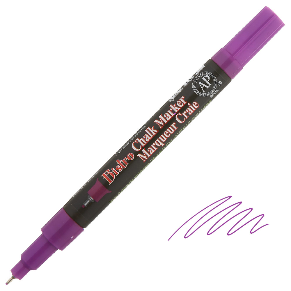 Marvy Uchida Bistro Chalk Marker Extra Fine Fluorescent Violet