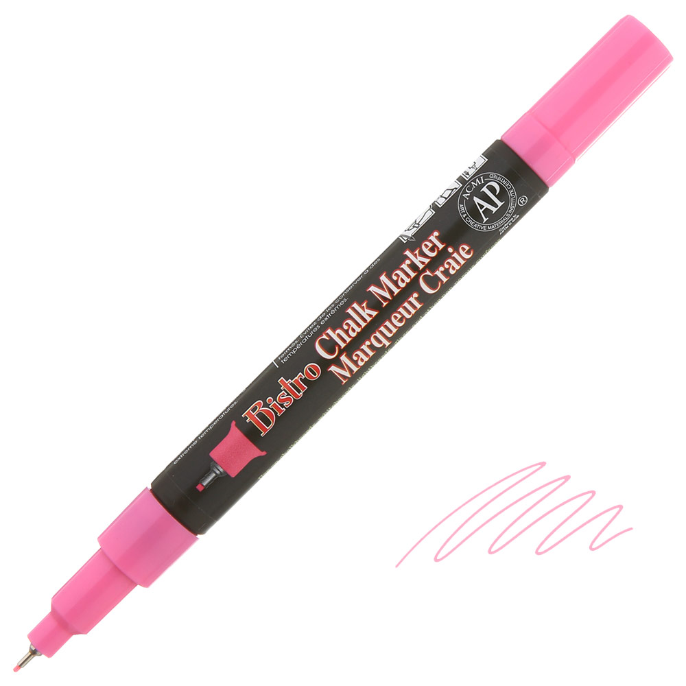 Marvy Uchida Bistro Chalk Marker Extra Fine Fluorescent Pink