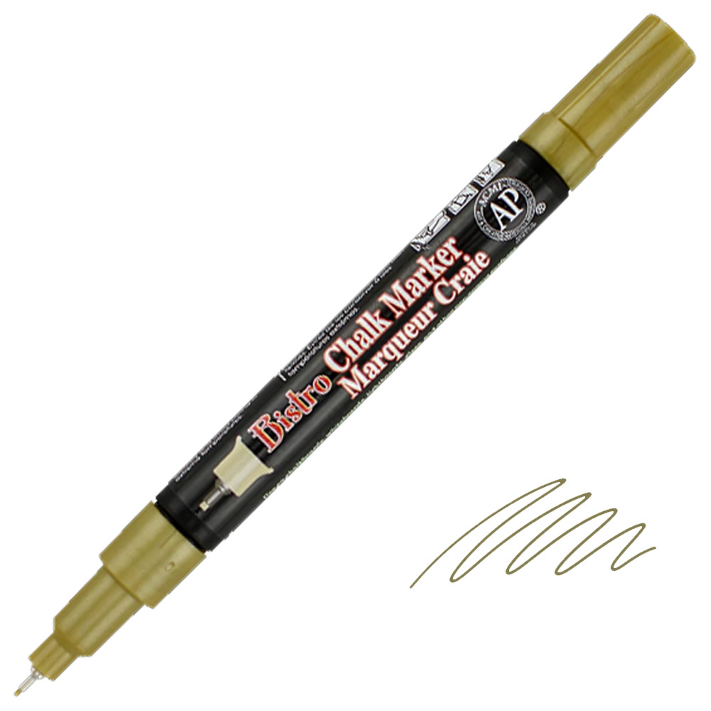 Marvy Uchida Bistro Chalk Marker Extra Fine Gold