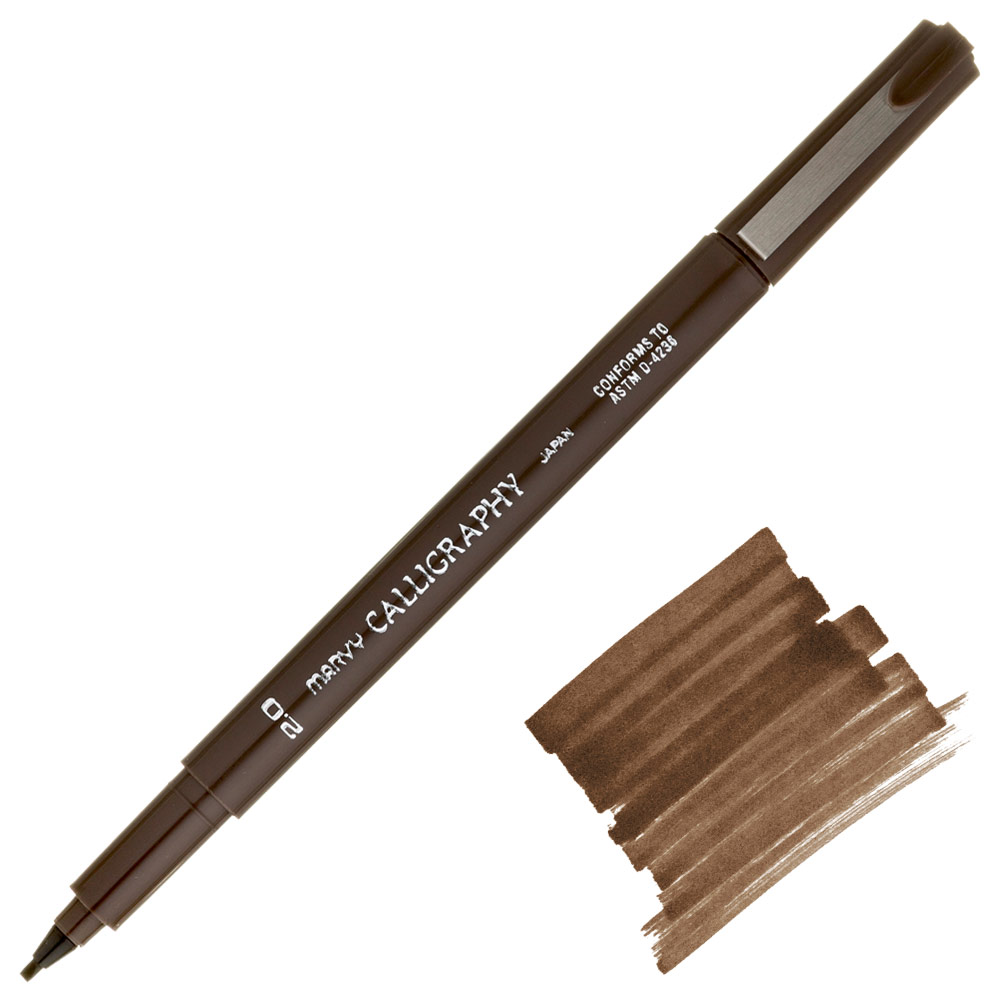 Marvy Calligraphy Marker 2.0mm Sepia