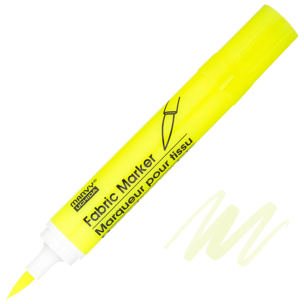 Marvy Uchida Fabric Brush Marker Fluorescent Yellow