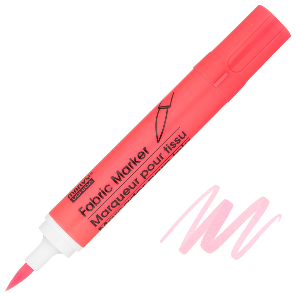 Marvy Uchida Fabric Brush Marker Fluorescent Pink