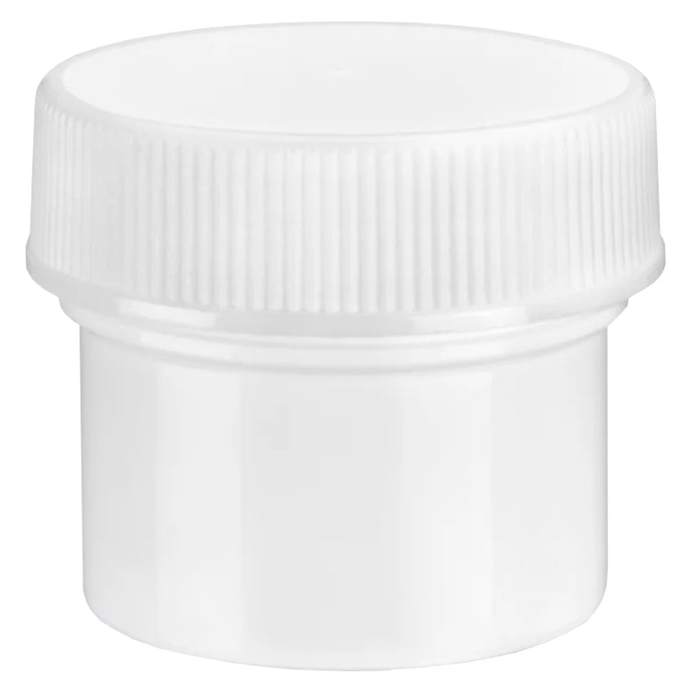 White Round Wide-Mouth Plastic Jar 0.5oz