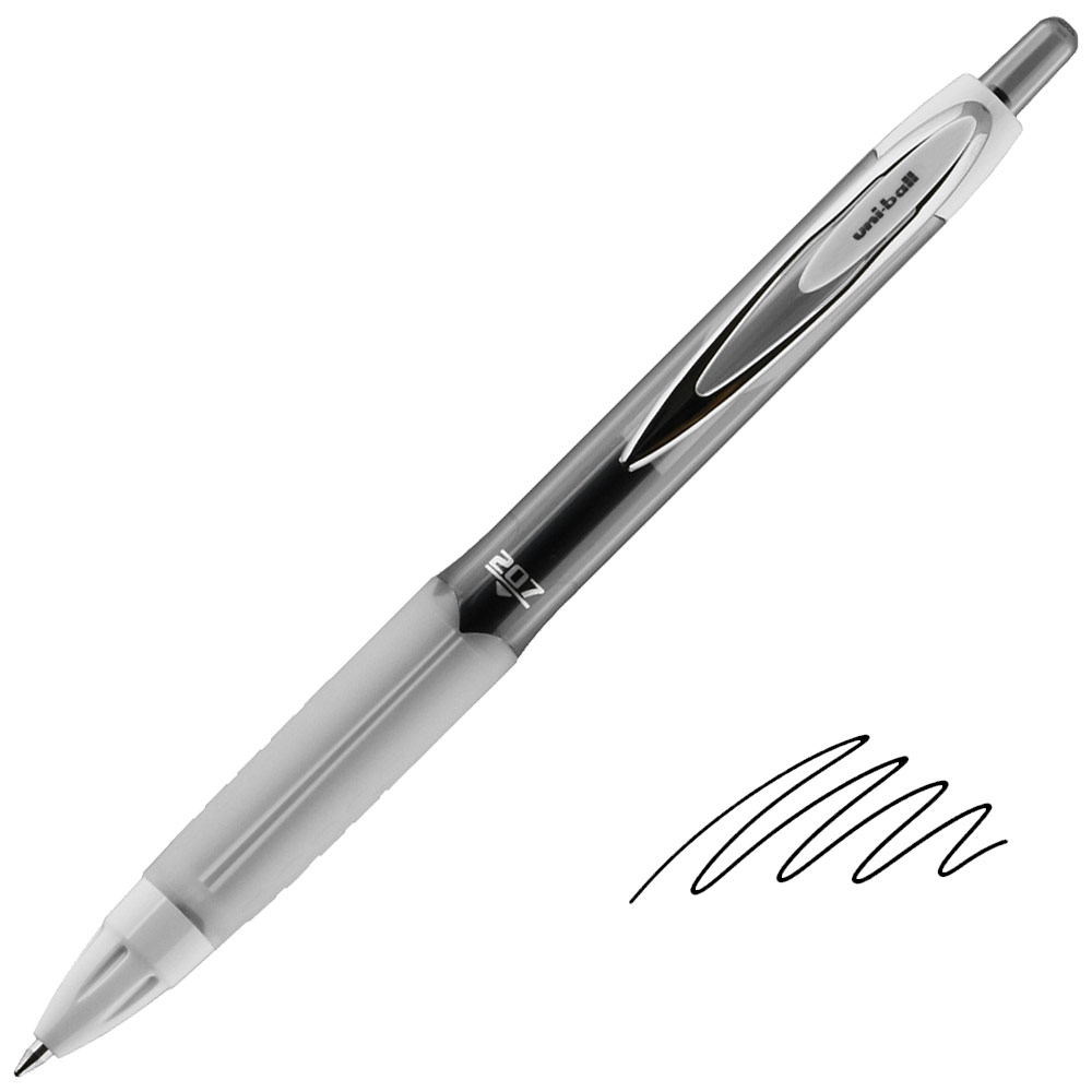 Uni-Ball Signo 207 Needle Retractable Gel Pen 0.7mm Black