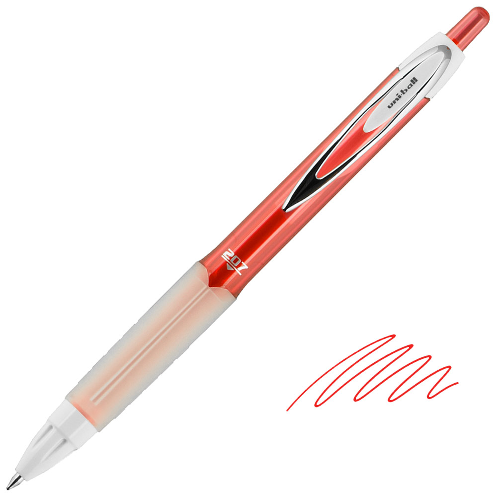 Uni-Ball Signo 207 Fashion Retractable Gel Pen 0.7mm Red