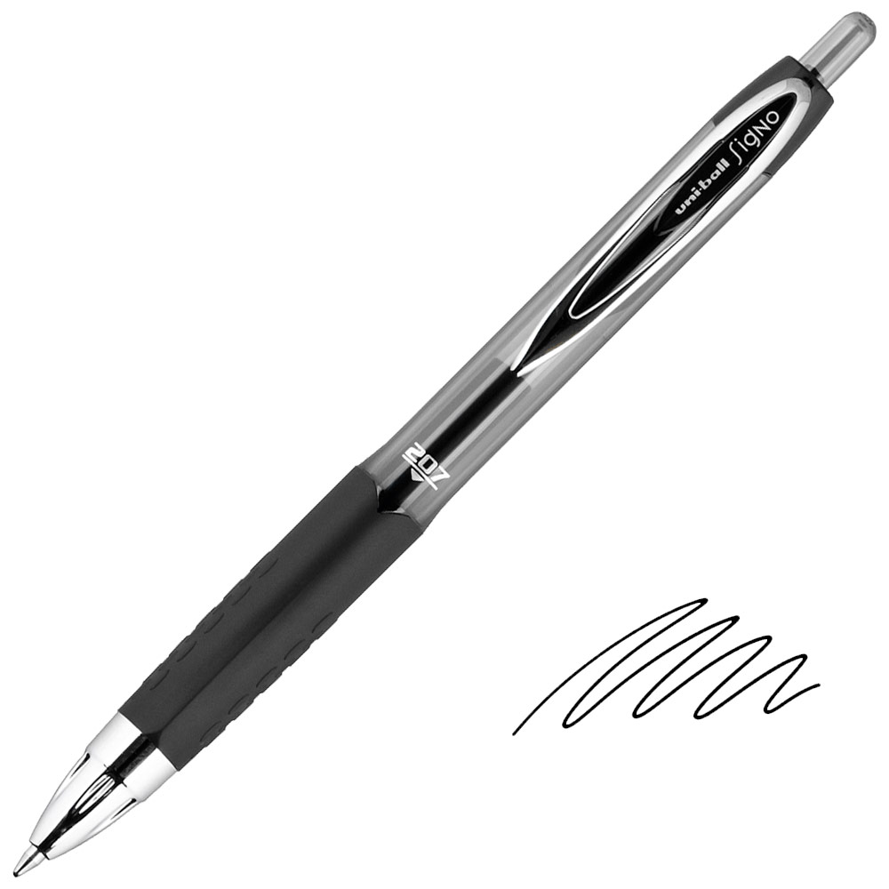 Uniball 207 Signo IMPACT RT Gel Pen 0.7mm Black
