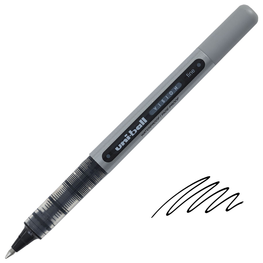 Uni-ball Vision Needle Rollerball Pen - Fine 0.7 mm - Black