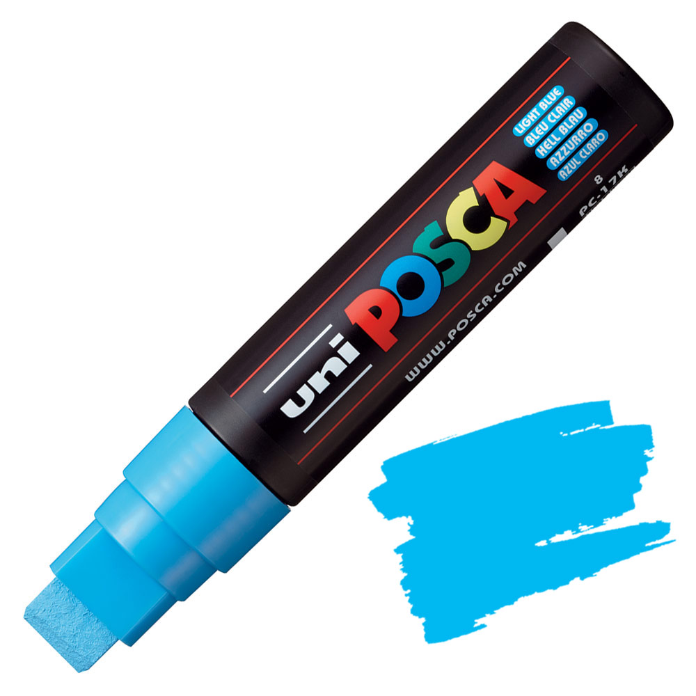 Uni POSCA PC-17K Acrylic Paint Marker Extra Broad 15mm Light Blue