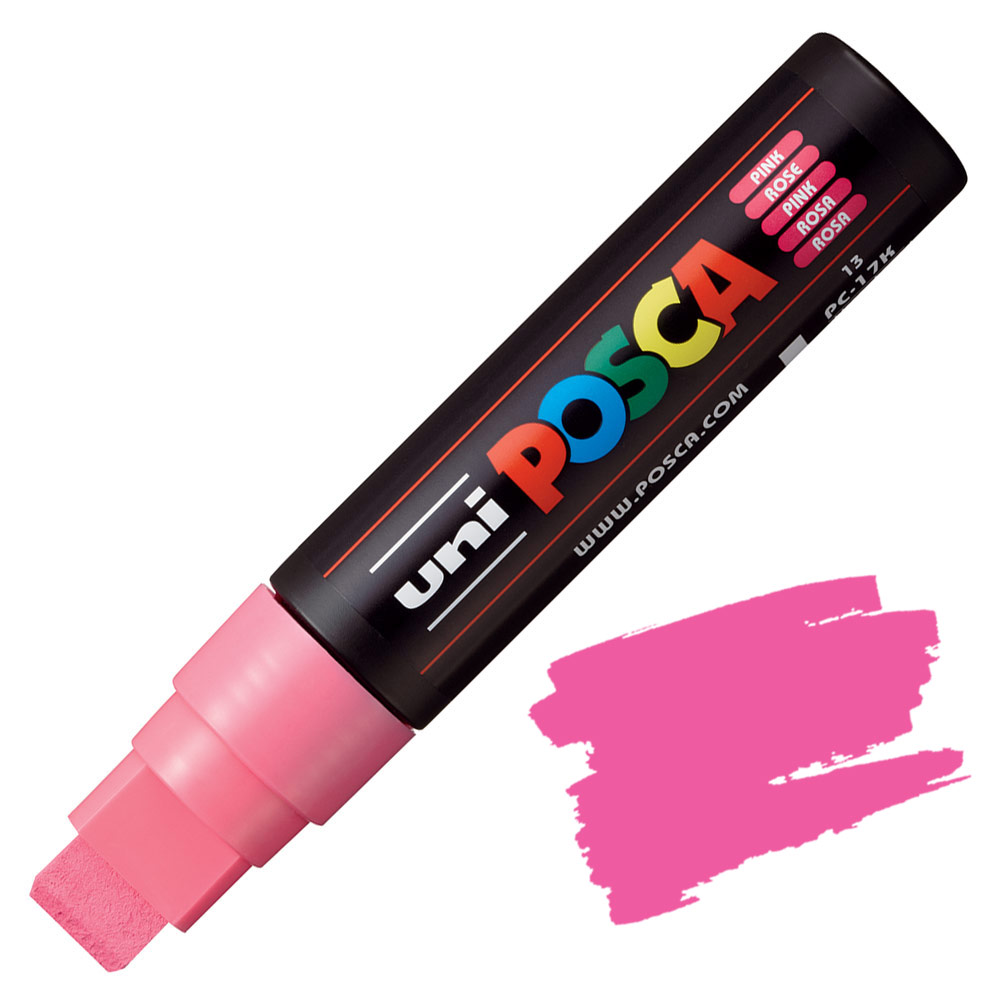 Uni POSCA PC-17K Acrylic Paint Marker Extra Broad 15mm Pink