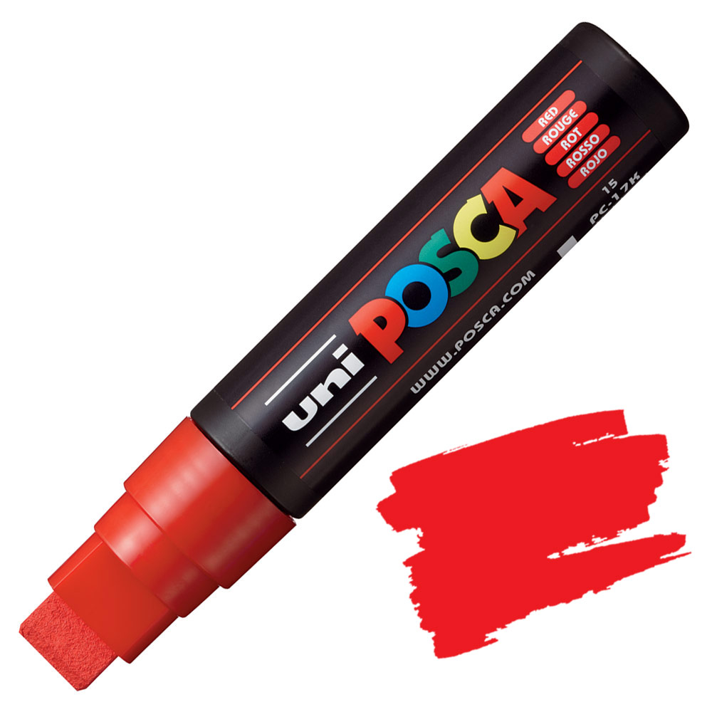 Uni POSCA PC-17K Acrylic Paint Marker Extra Broad 15mm Red