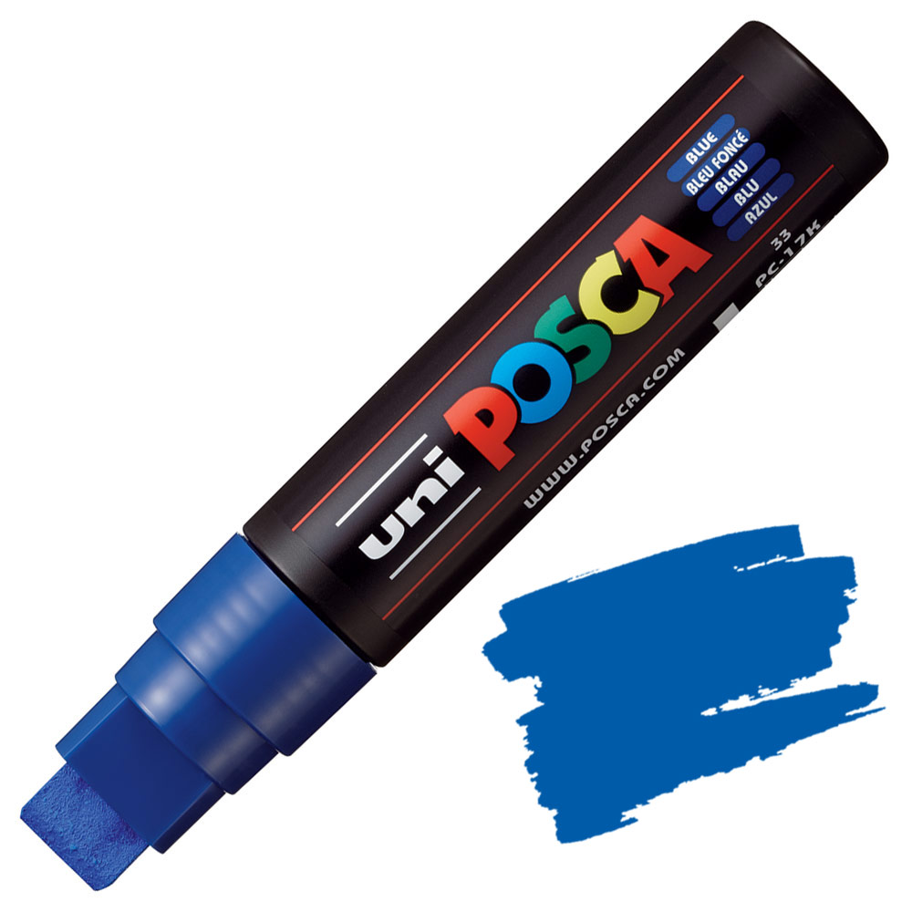 Uni POSCA PC-17K Acrylic Paint Marker Extra Broad 15mm Blue
