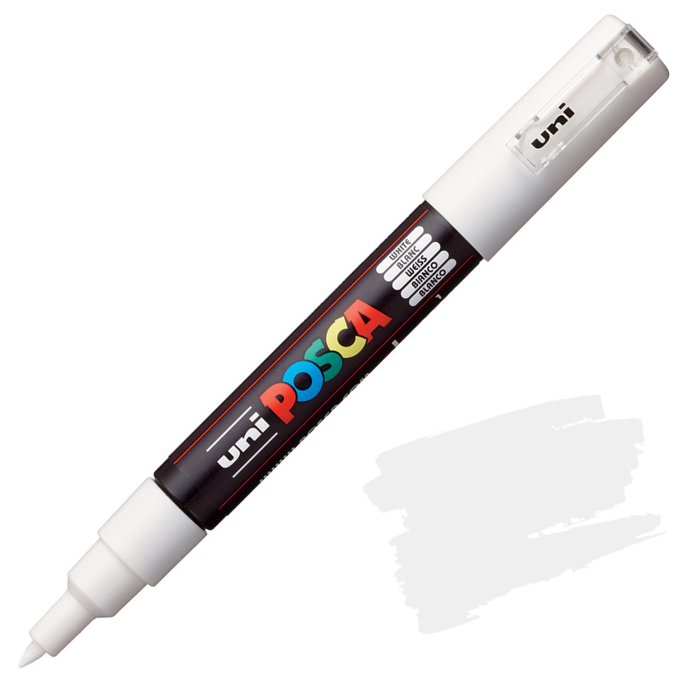 Uni POSCA PC-1M Acrylic Paint Marker Extra Fine 0.7mm White