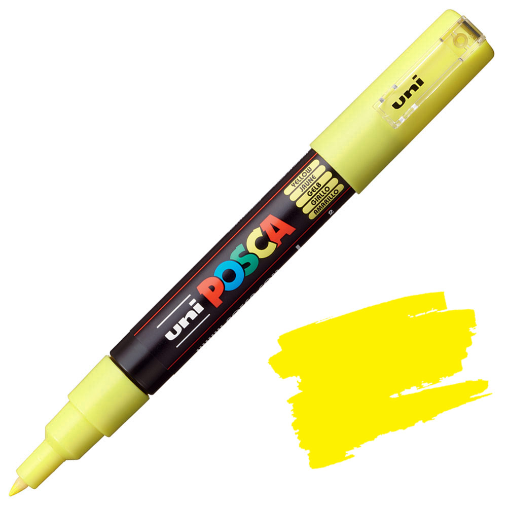 Uni POSCA PC-1M Acrylic Paint Marker Extra Fine 0.7mm Yellow