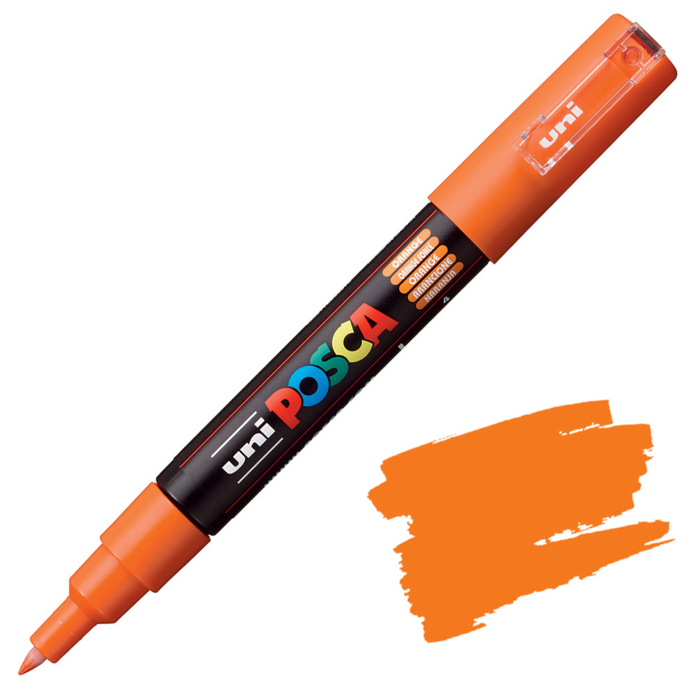 Uni POSCA PC-1M Acrylic Paint Marker Extra Fine 0.7mm Orange