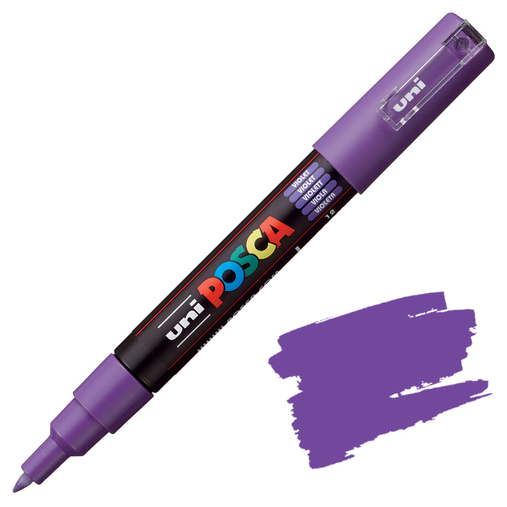 Uni POSCA PC-1M Acrylic Paint Marker Extra Fine 0.7mm Violet