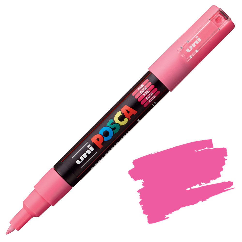Uni POSCA PC-1M Acrylic Paint Marker Extra Fine 0.7mm Pink