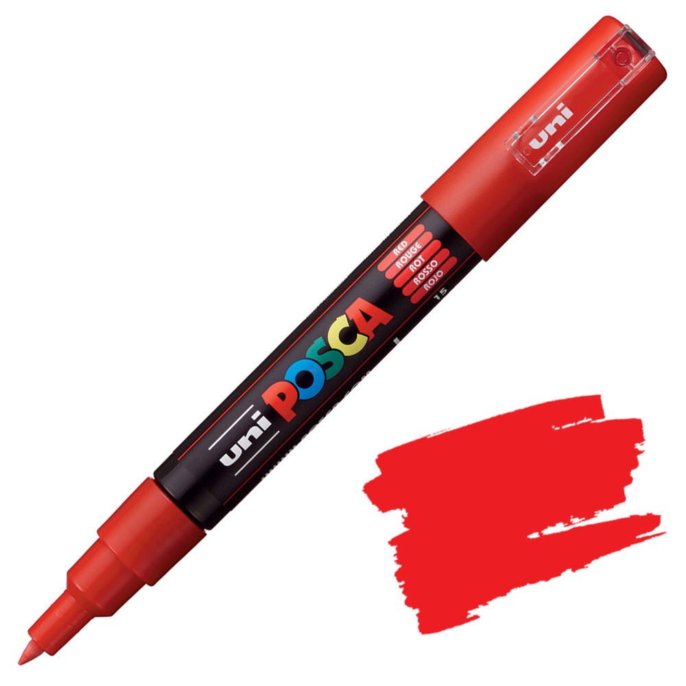 Uni POSCA PC-1M Acrylic Paint Marker Extra Fine 0.7mm Red