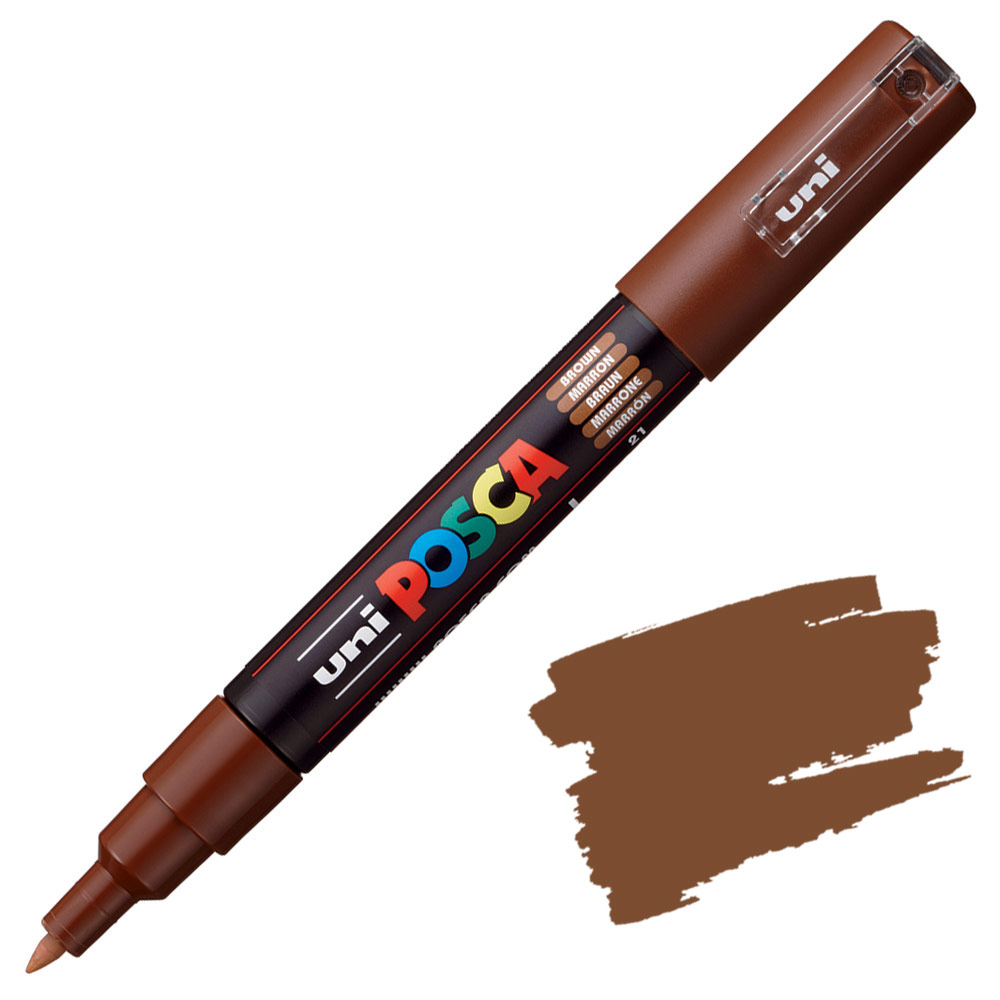 Uni POSCA PC-1M Acrylic Paint Marker Extra Fine 0.7mm Brown
