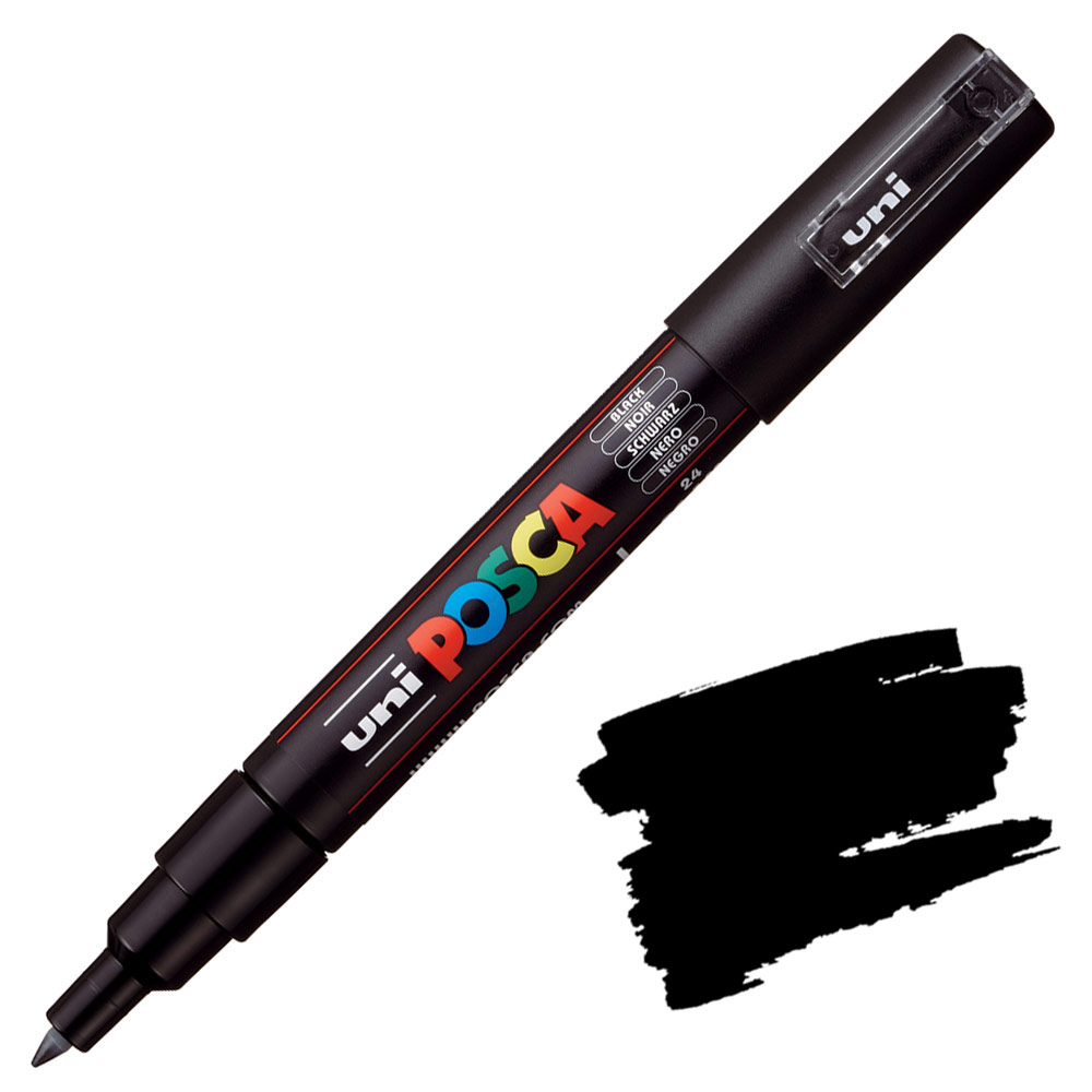 Uni POSCA PC-1M Acrylic Paint Marker Extra Fine 0.7mm Black