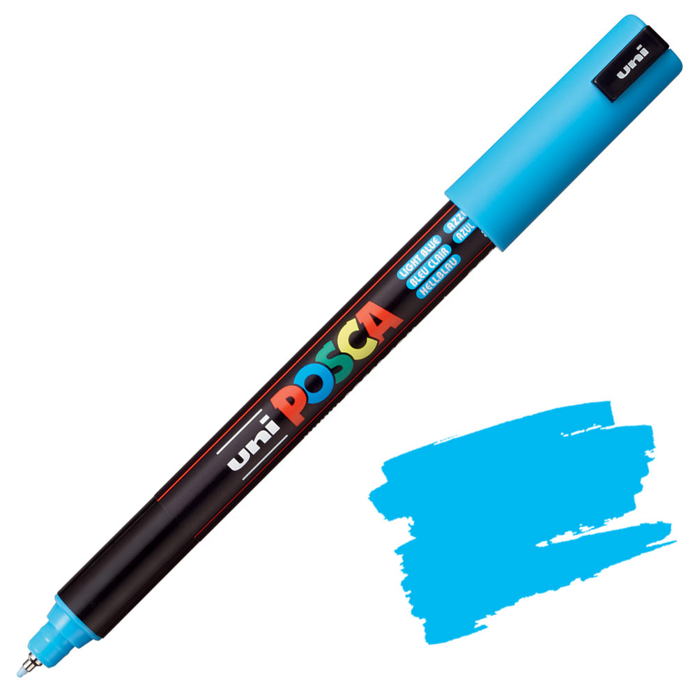 Uni POSCA PC-1MR Metal Tip Acrylic Paint Marker 0.7mm Light Blue