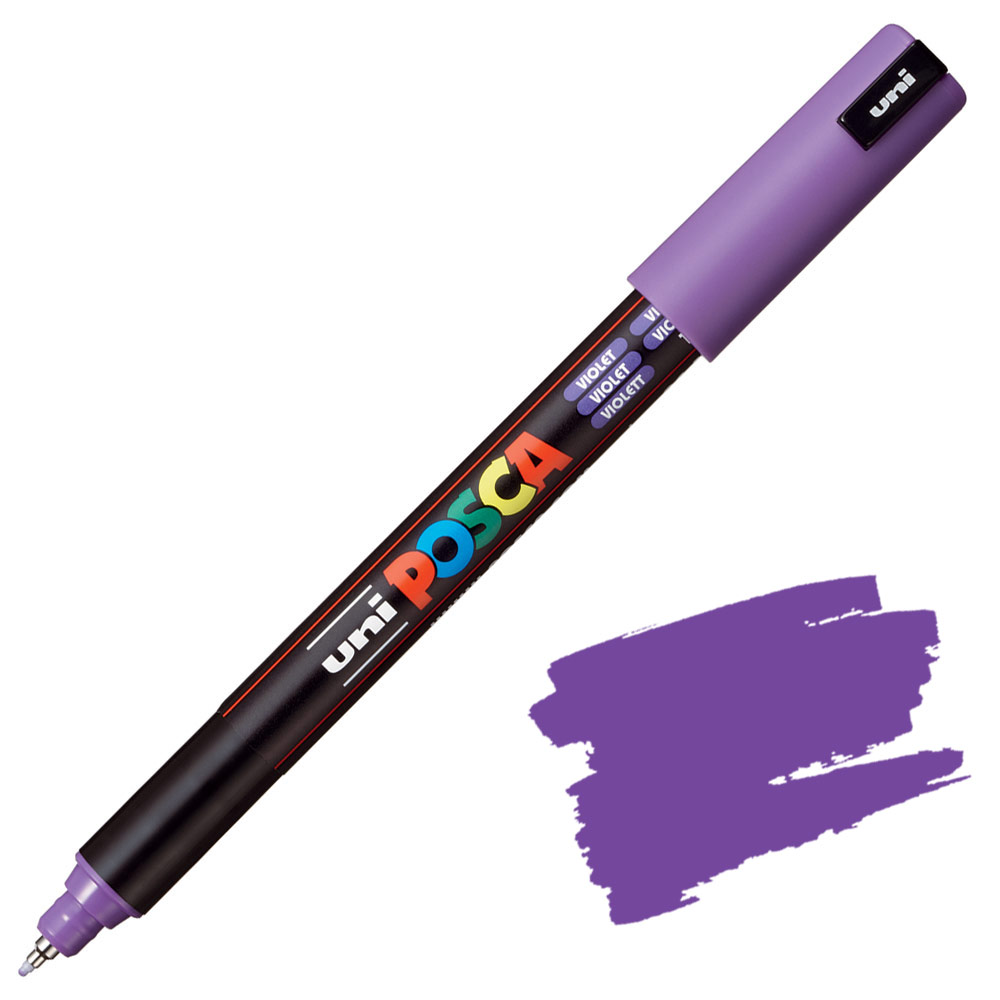 Uni POSCA PC-1MR Metal Tip Acrylic Paint Marker 0.7mm Violet
