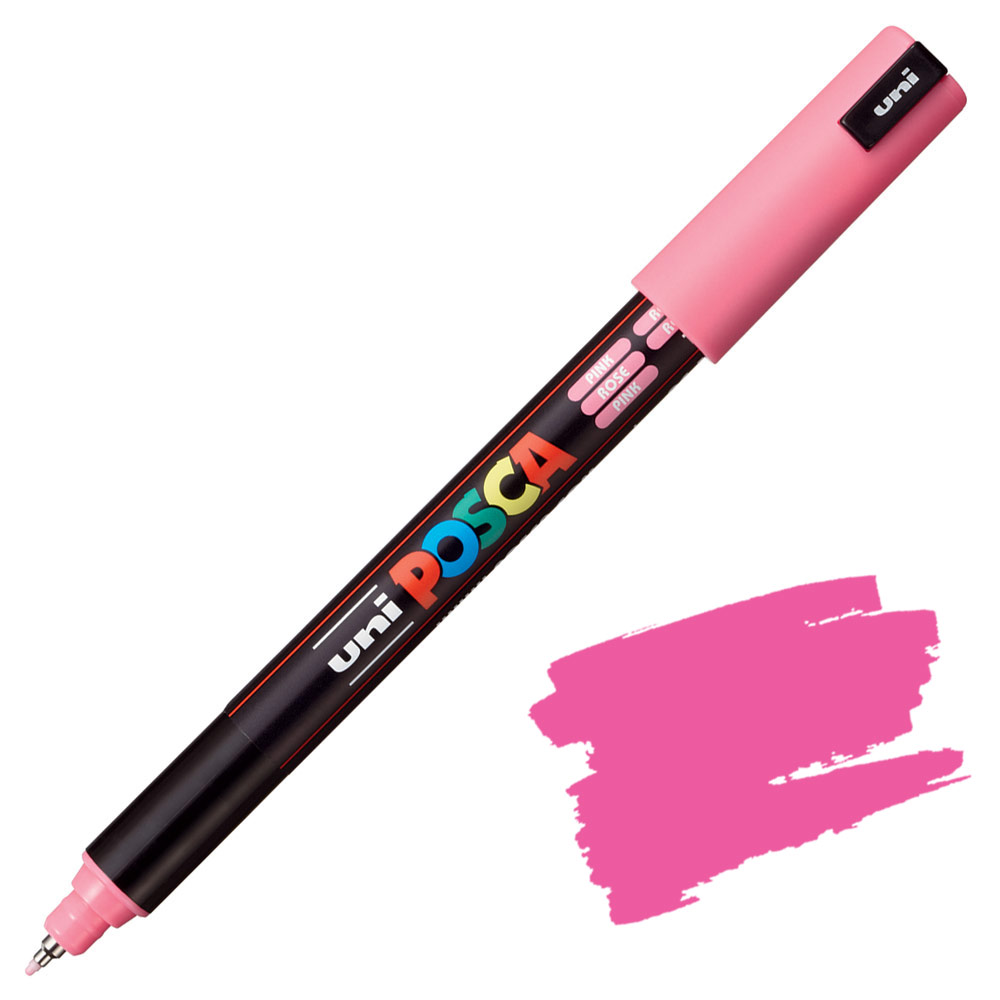 Uni POSCA PC-1MR Metal Tip Acrylic Paint Marker 0.7mm Pink