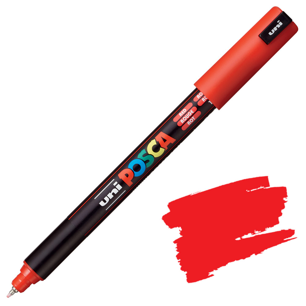 Uni POSCA PC-1MR Metal Tip Acrylic Paint Marker 0.7mm Red