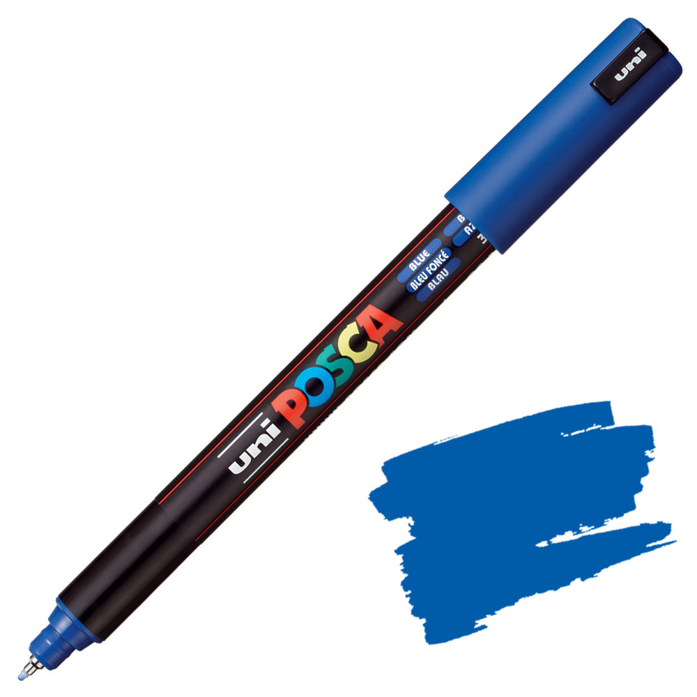 Uni POSCA PC-1MR Metal Tip Acrylic Paint Marker 0.7mm Blue