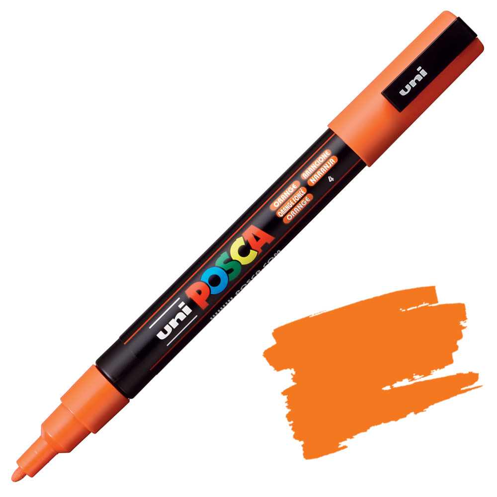 Uni POSCA PC-3M Acrylic Paint Marker Fine Bullet 1.3mm Orange