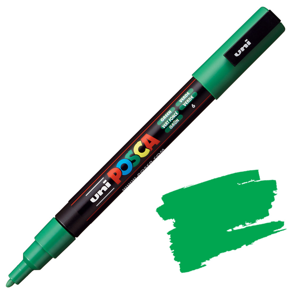 Uni POSCA PC-3M Acrylic Paint Marker Fine Bullet 1.3mm Green