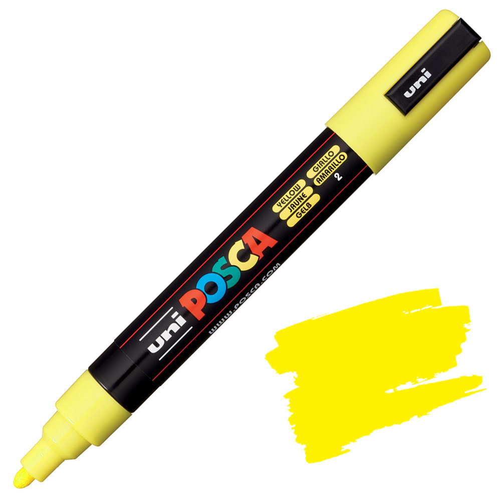 Posca Marker, Pc-5m, Medium, Line 2,5 , Yellow, 1 pc