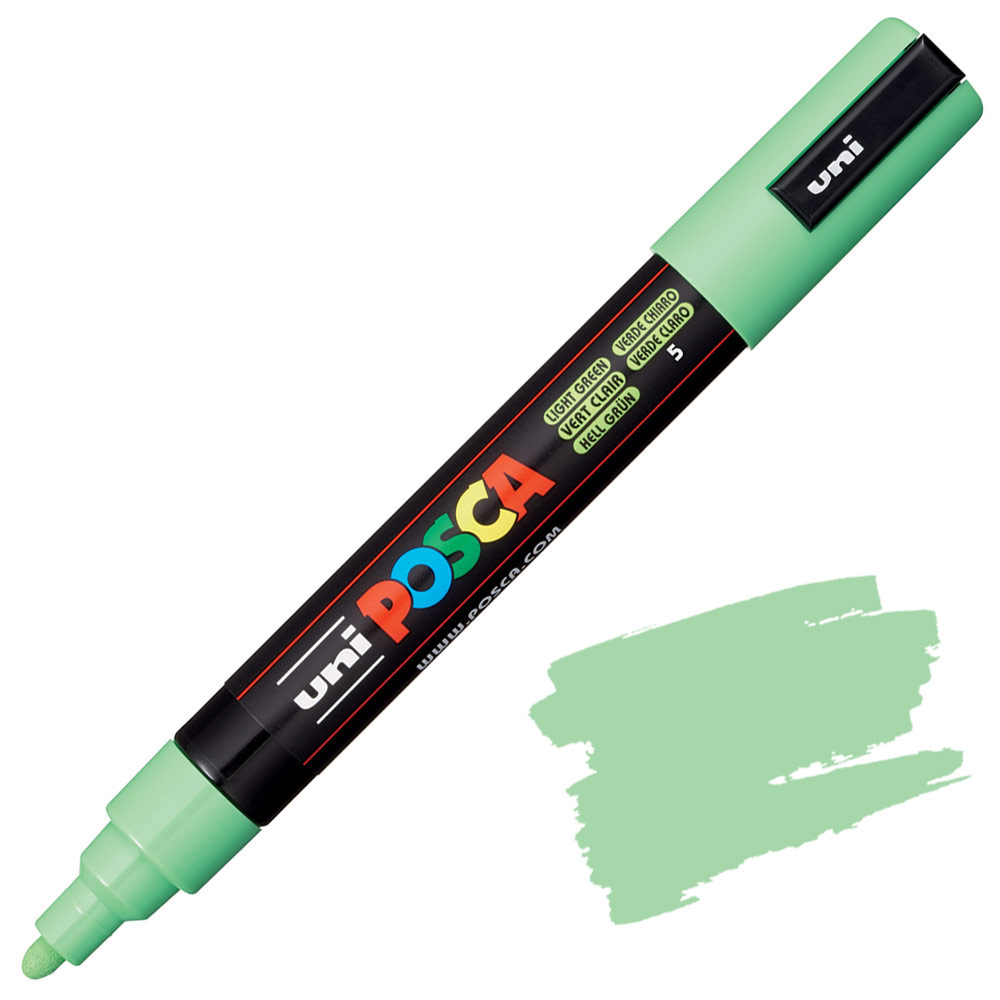 Uni POSCA PC-5M Acrylic Paint Marker Medium Bullet 2.5mm Light Green