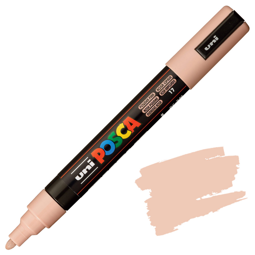 Uni POSCA PC-5M Acrylic Paint Marker Medium Bullet 2.5mm Powder Pink
