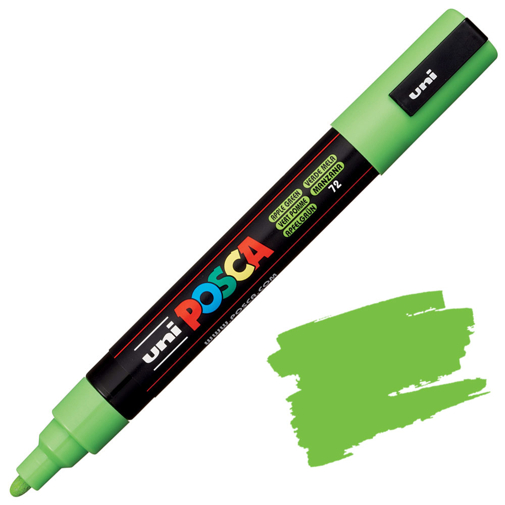 Uni POSCA PC-5M Acrylic Paint Marker Medium Bullet 2.5mm Apple Green