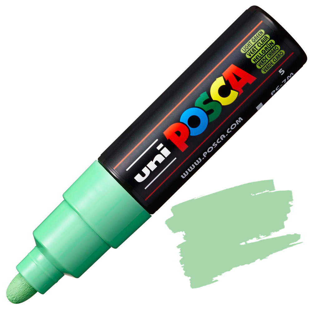 Uni POSCA PC-7M Acrylic Paint Marker Broad Bullet 7mm Light Green