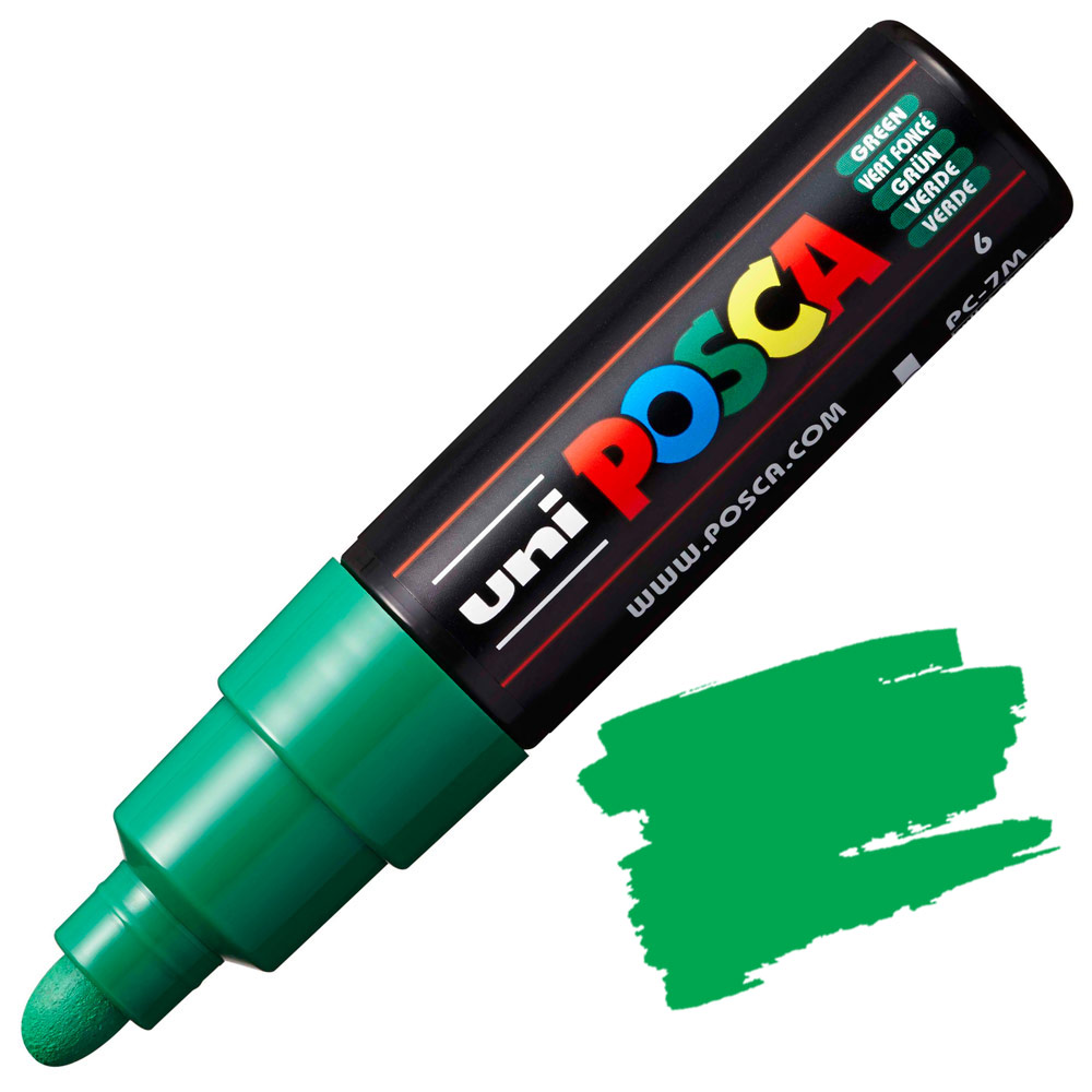Uni POSCA PC-7M Acrylic Paint Marker Broad Bullet 7mm Green