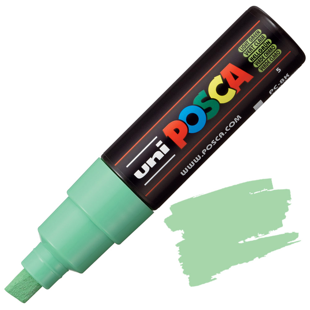 Uni POSCA PC-8K Acrylic Paint Marker Broad Chisel 8mm Light Green
