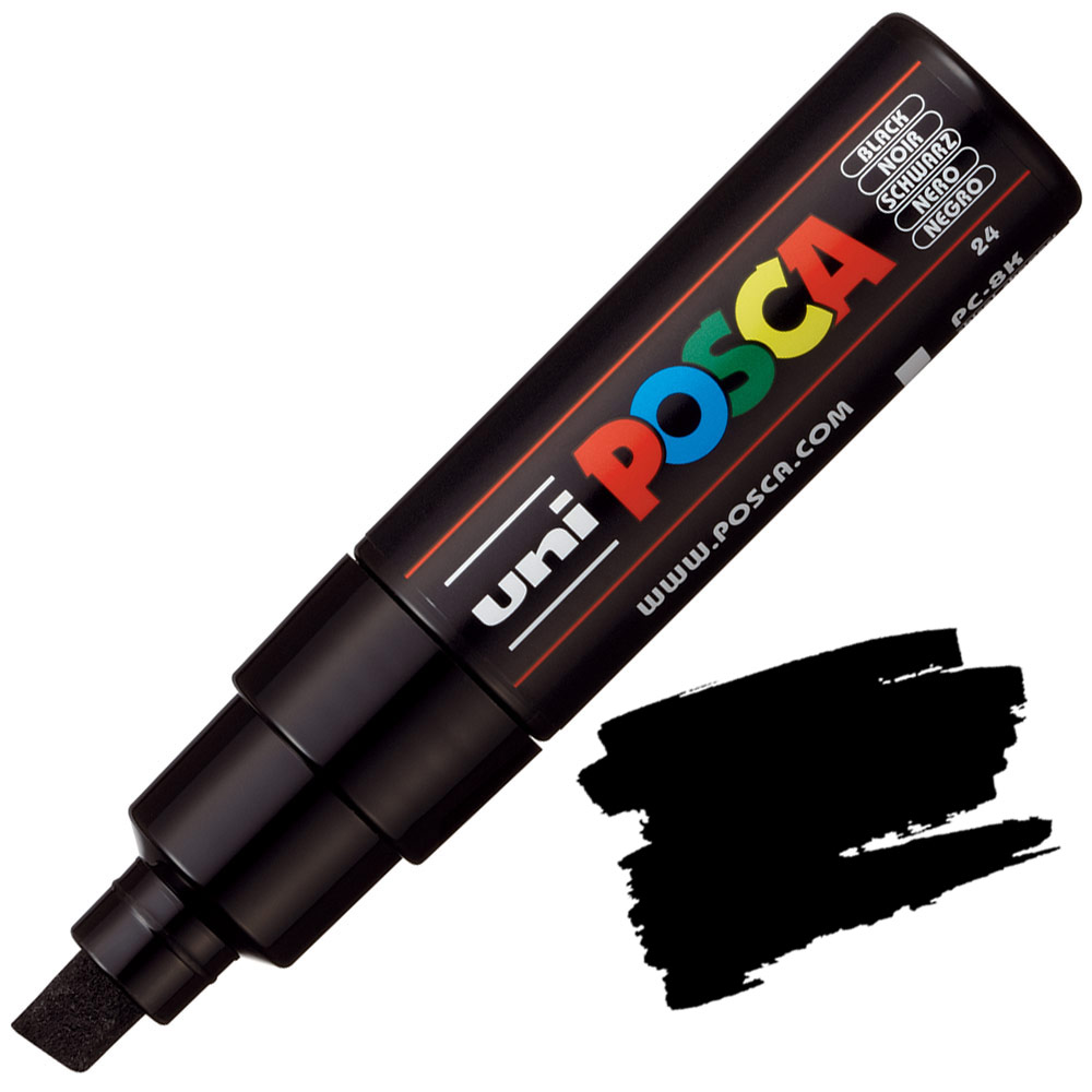 UNI-BALL Posca Marker 8mm PC-8K BLACK noir - Ecomedia AG