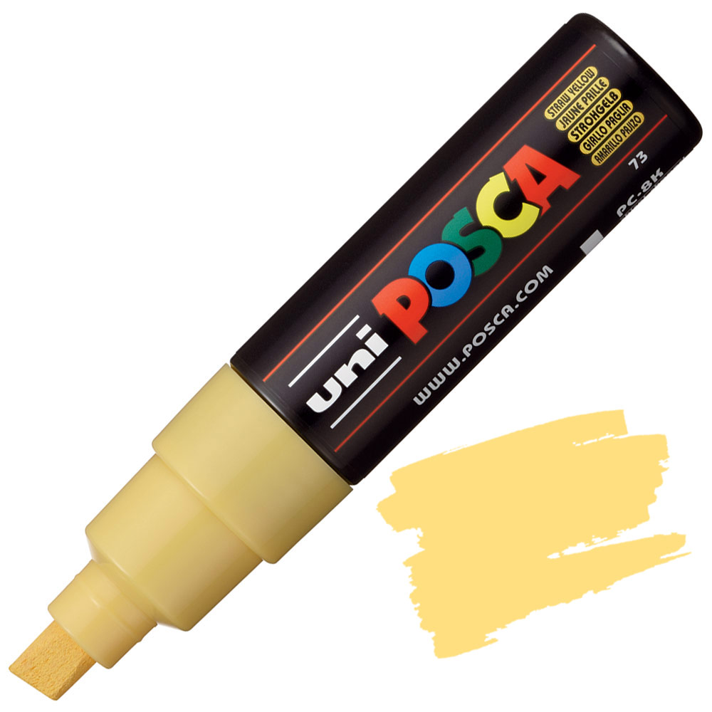 Uni POSCA Marker PC-8K Broad Chisel Straw Yellow