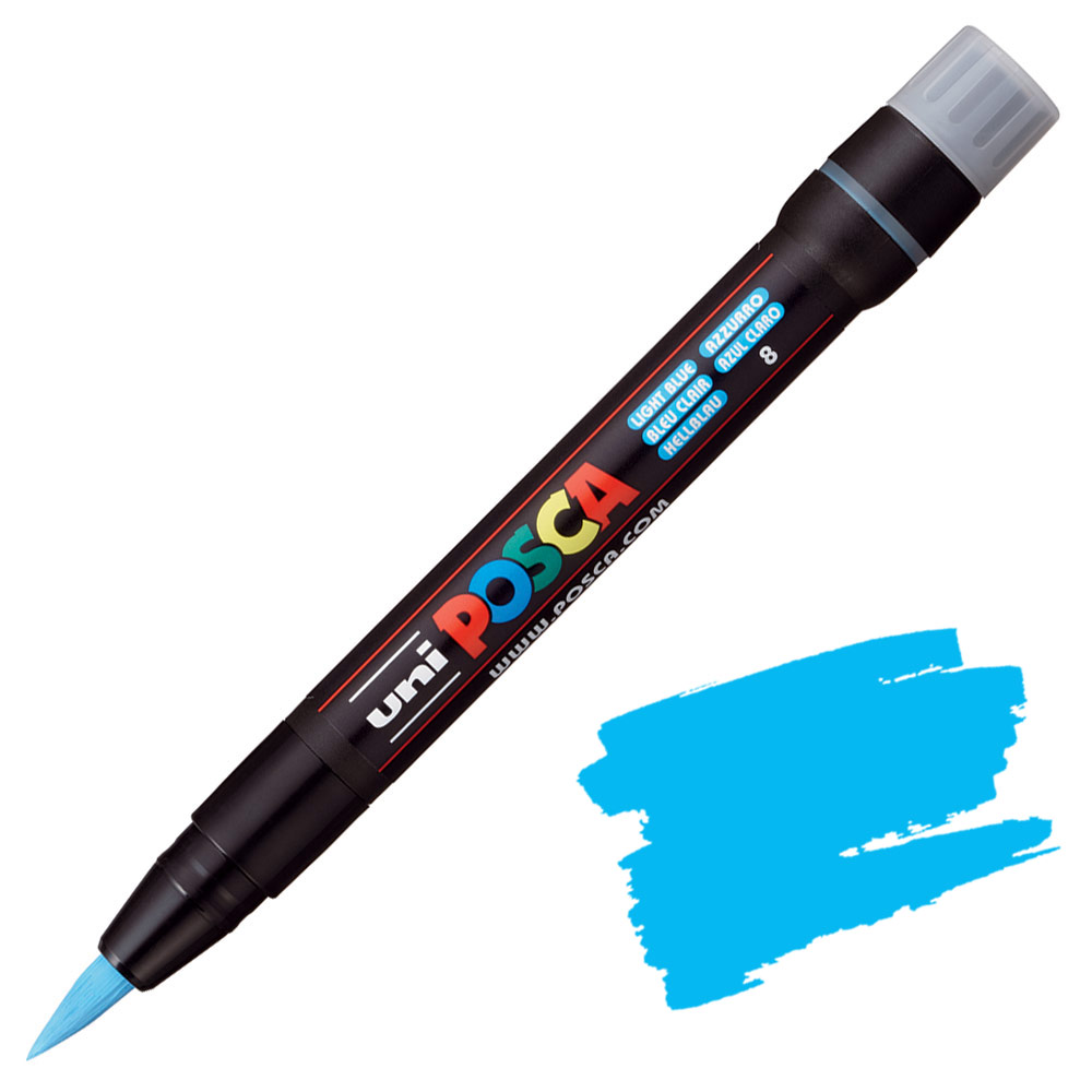 Uni POSCA PCF-350 Acrylic Paint Marker Brush Light Blue