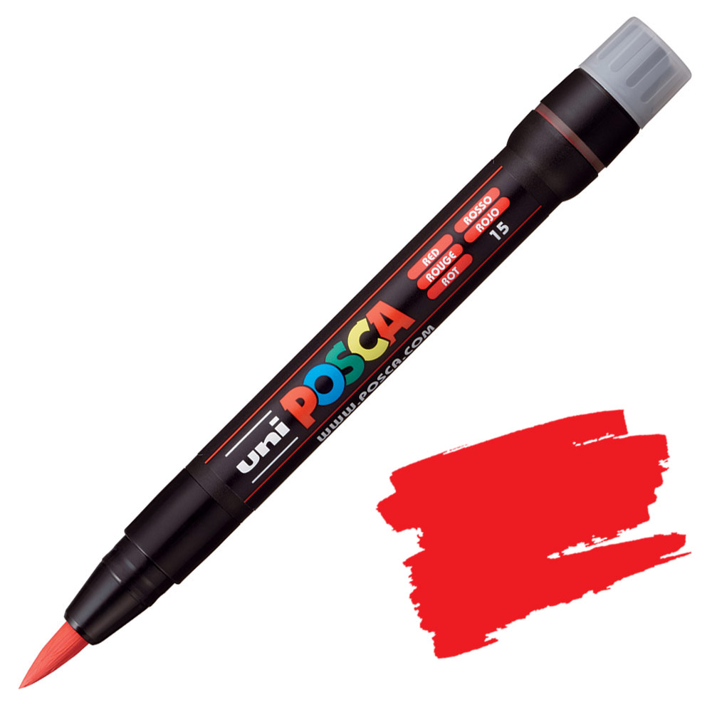 Uni POSCA PCF-350 Acrylic Paint Marker Brush Red