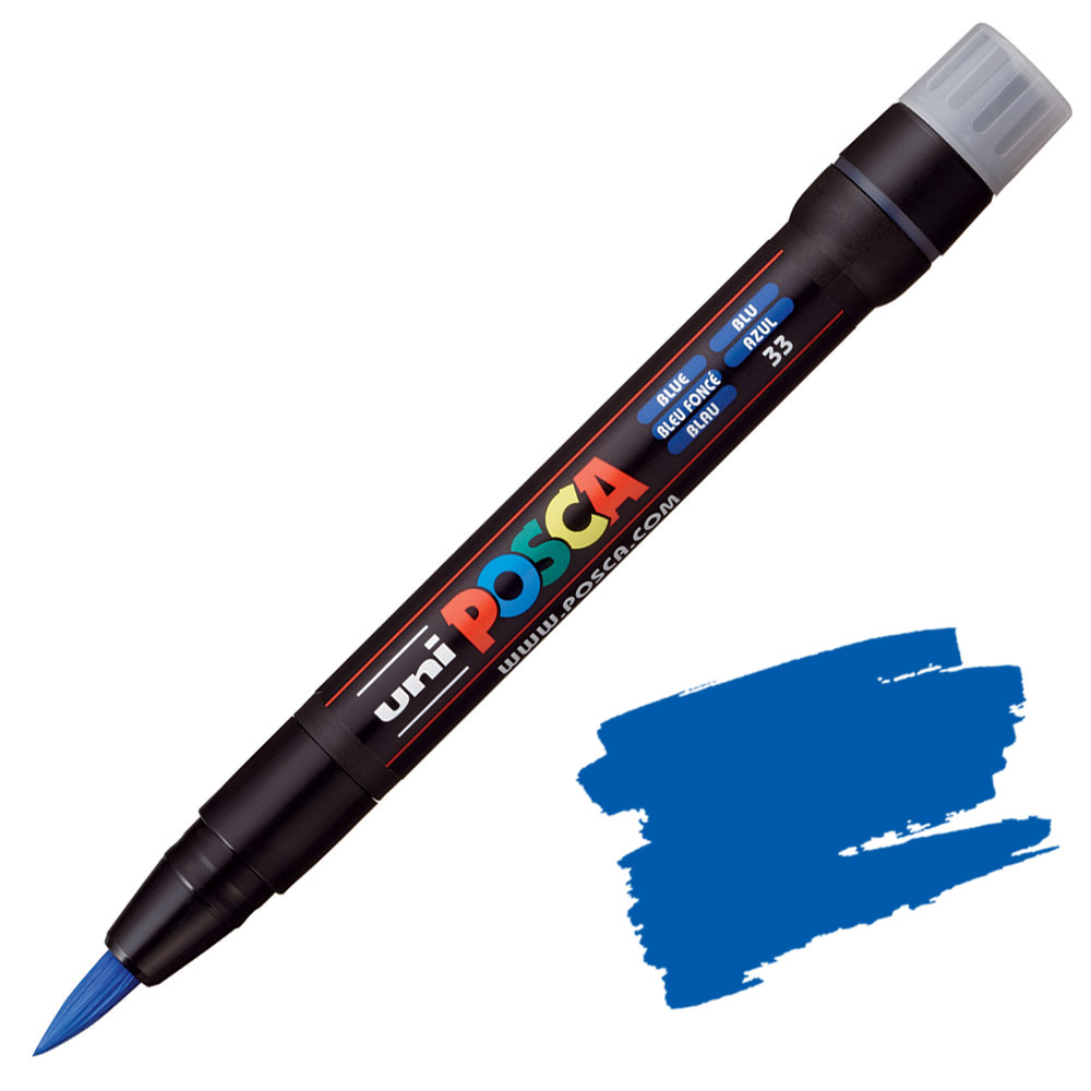 Uni POSCA PCF-350 Acrylic Paint Marker Brush Blue